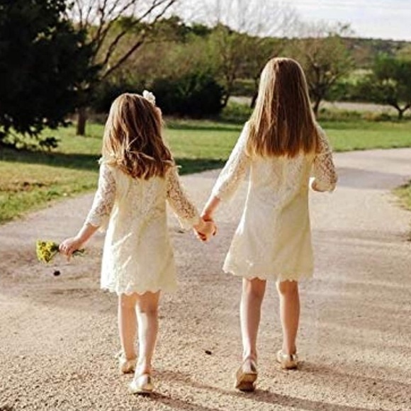 Lace Flower Girl Dress - Picture 2 of 6